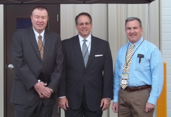 (Left to Right) Leonard Bus Sales President Mike Leonard, General Manager Frank Continetti, and Operations Manager Chris O'Hara