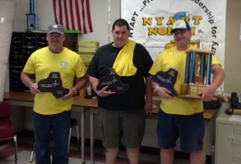 The winners of the NYAPT North Roadeo in Massena were Tim Irwin from Potsdam Central Schools in Third Place, Joey Foster from Potsdam in Second Place, and Anthony Besaw from First Student in First Place.