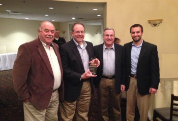 In the Photo: (L to R) John Phraner, President of Trans Tech Bus; Frank Continetti, Sales Director Leonard Bus Sales; Chris O’Hara, Operations Manager Leonard Bus Sales; and Jon Leonard, Sales Representative & Marketing at Leonard Bus Sales.