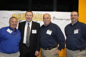 (Left to Right) John Corr, Owner Trans Tech; Mike Leonard, President Leonard Bus Sales; John Phraner, President/CEO Trans Tech; Brian Barrington, National Sales Manager Trans Tech.